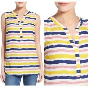 Sandra split neck sleeveless tunic